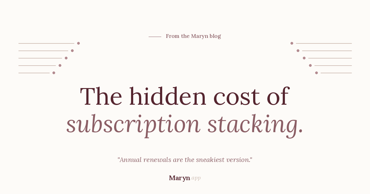 The Hidden Cost of Subscription Stacking